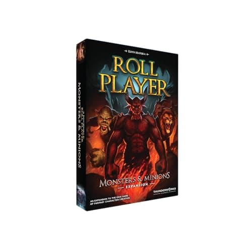 Monsters Minions Expansion for Roll Player Board Game Adds EndGame Monsters 5th Player New Dice and 170 Cards Dice Drafting Family Game for 15 Players Ages 14 Thunderworks Games