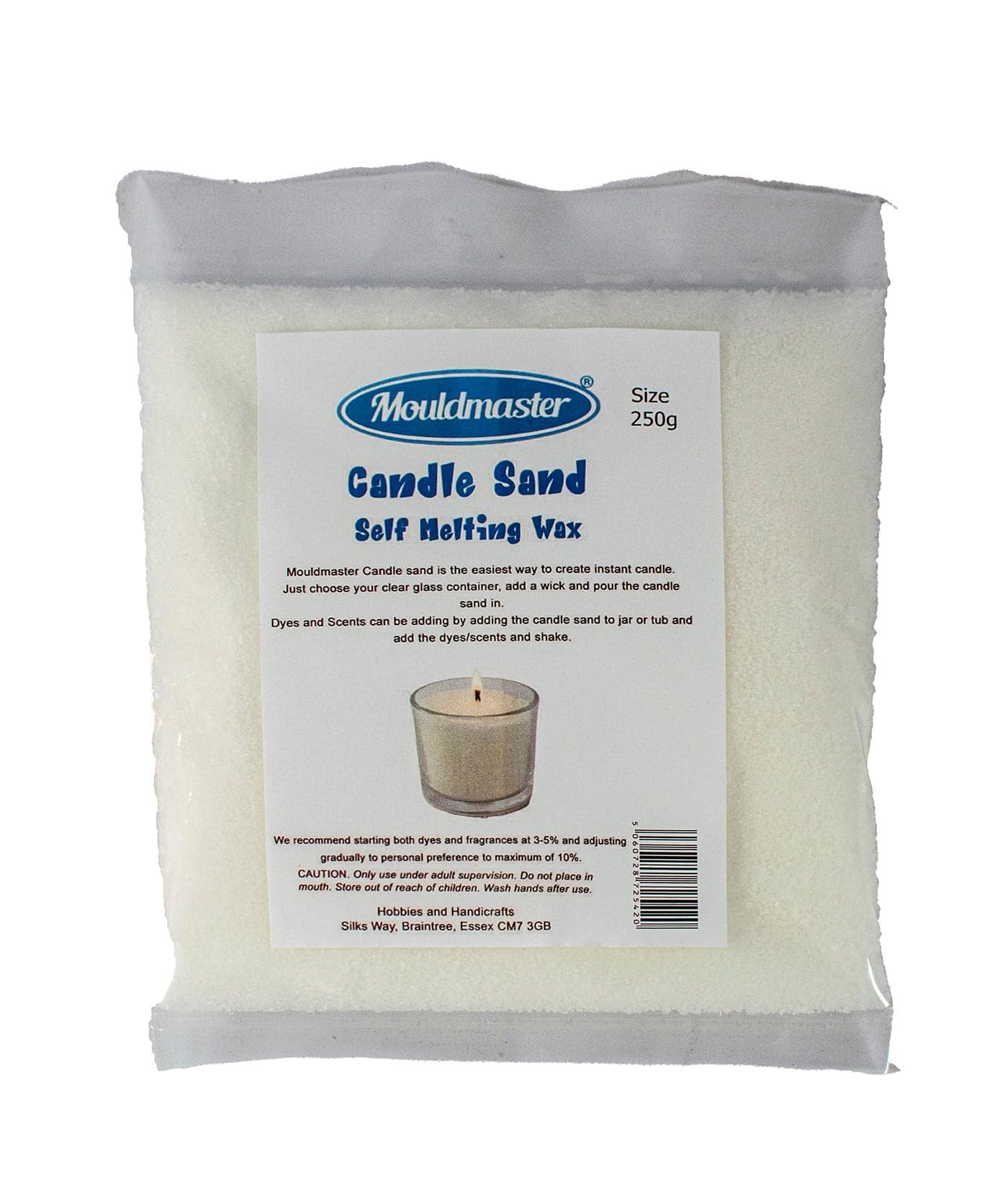 Mouldmaster Candle Sand Granules Self Melting Wax 250g White