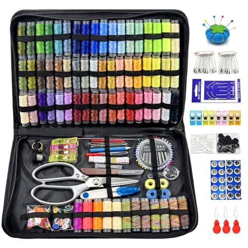 66 Color Sewing Kit for Adults,305 Pcs Sewing Thread Kit,Portable Needle and Thread Kit for Sewing,for Adults, Kids, Beginner, Home, Travel, Emergency Sewing Kits