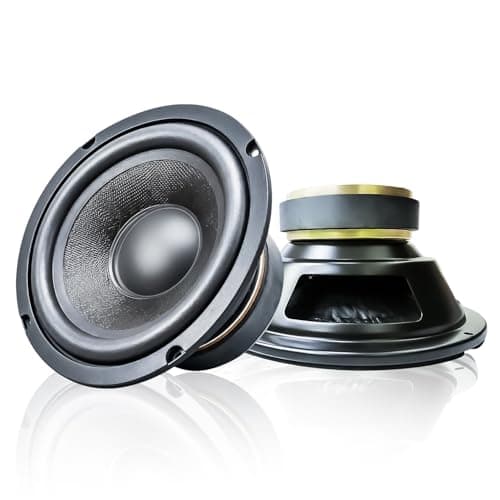 Carzex 6.5 Inch 250w Car Door Subwoofer 40w RMS 4 ohm Deep Bass Subwoofer for Custom Car Audio Projects (1" Voice Coil | 90 x 30mm Magnet)(Pack of 1)