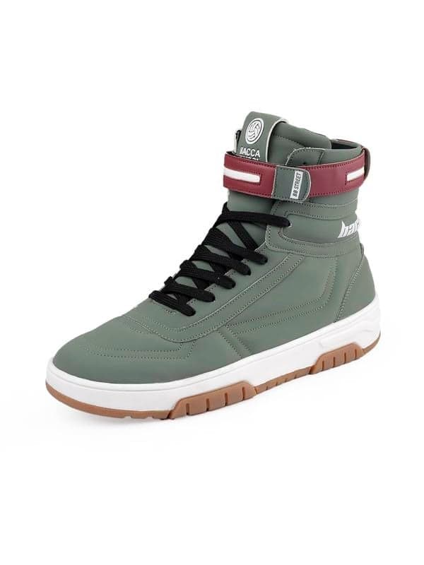 Bacca Bucci Swagger High-Top Sneakers Moss Green UK 6