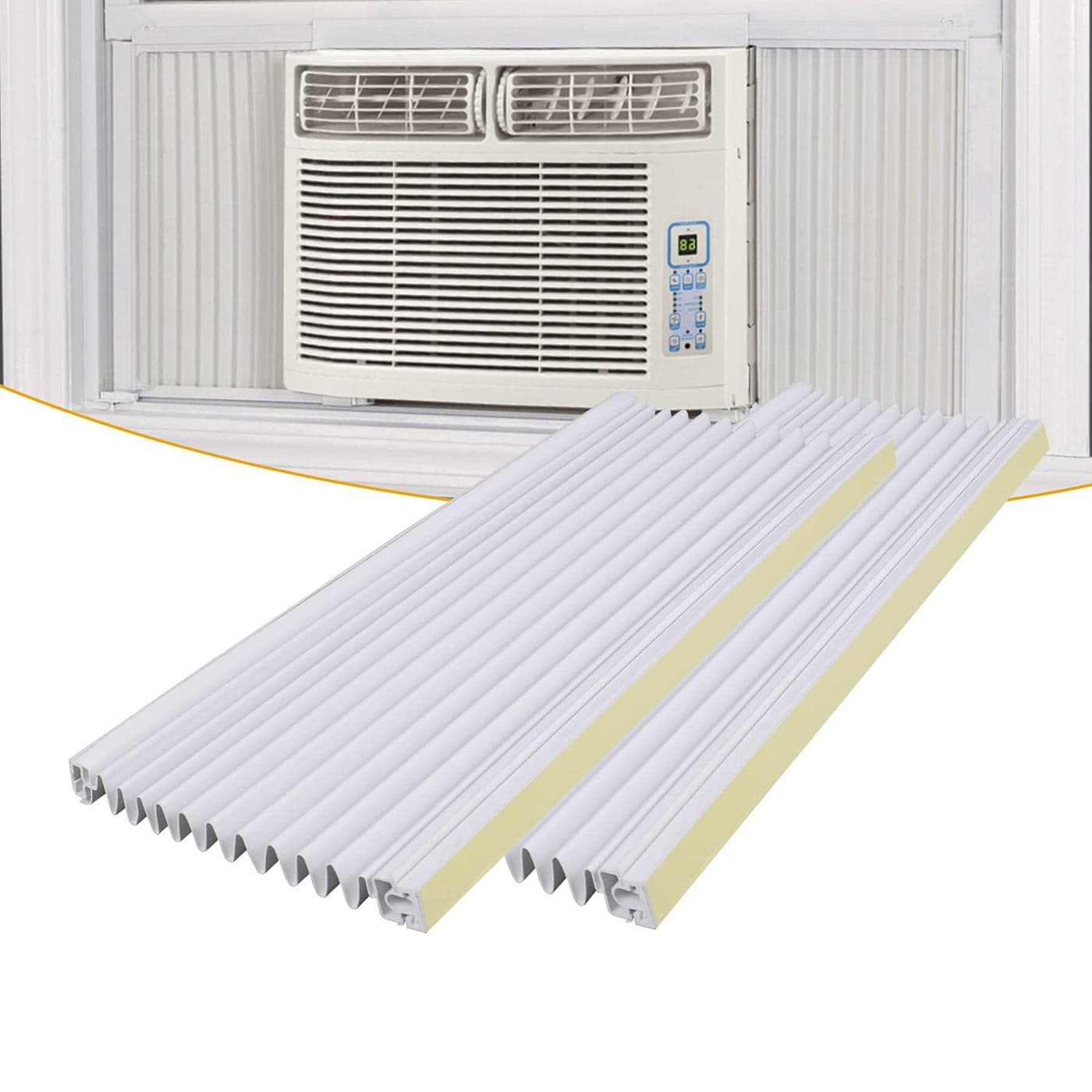 LBG Products Window AC Insulating Side Panel Kit Fits for Window Air Conditioner Units Replacement Screen17 H x 10 W 2 PackWhite