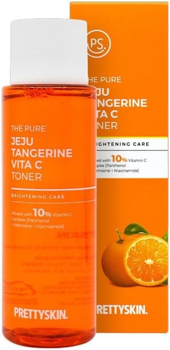 PSPRETTYSKIN Jeju Tangerine Vitamin C Toner for face 250ml845 floz Soothing OilMoisture Balance Vitality with Panthenol Adenosine Niacinamide Korean Skincare