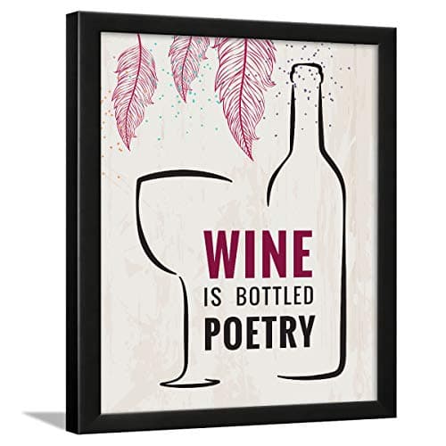 Chaka Chaundh Wine Quotes Poster in Composite Wood (Beige, 13.5 X 10.5 Inches)