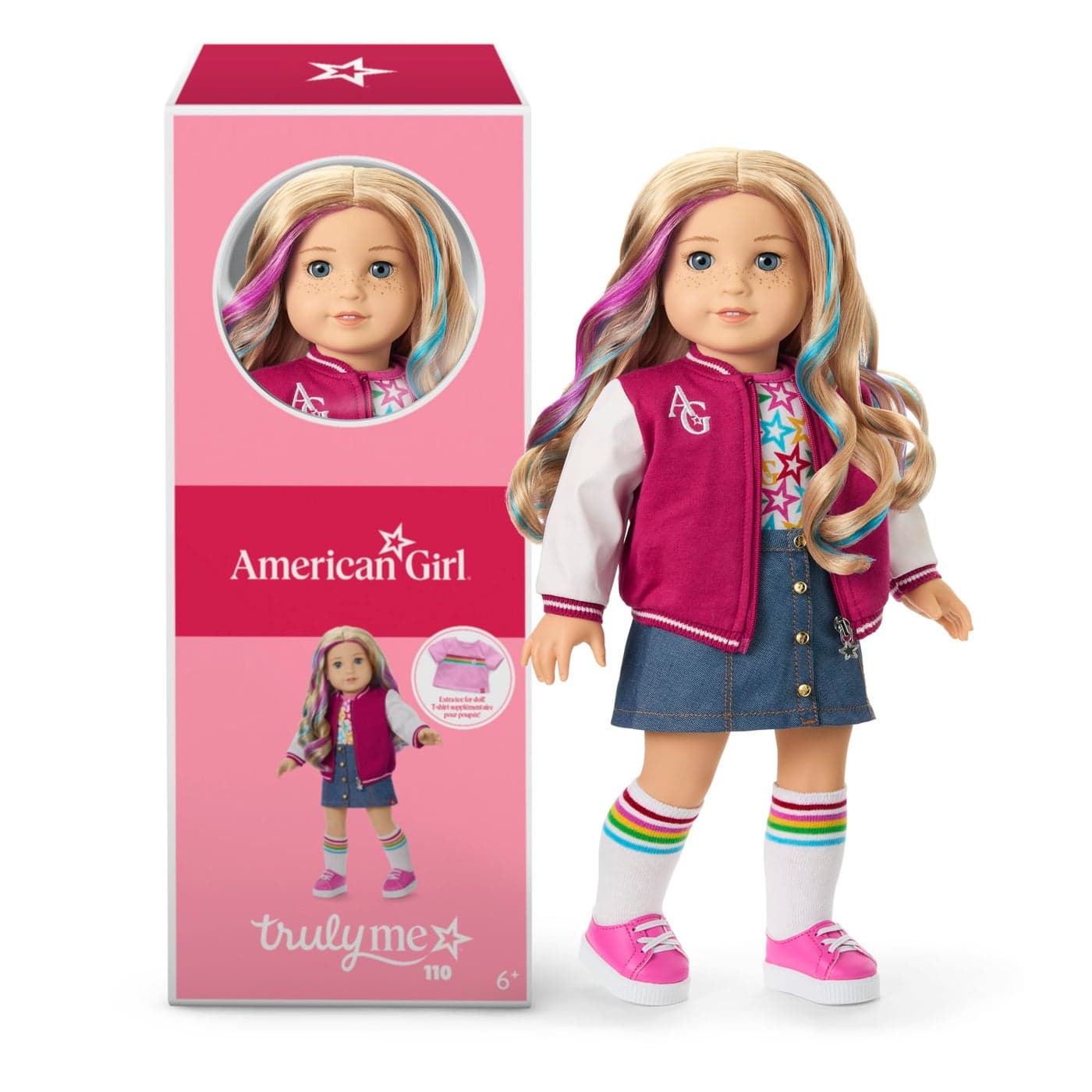 American Girl Truly Me 18inch Doll 110 with Blue Eyes Wavy Blonde Hair Light Skin with Freckles for Ages 6