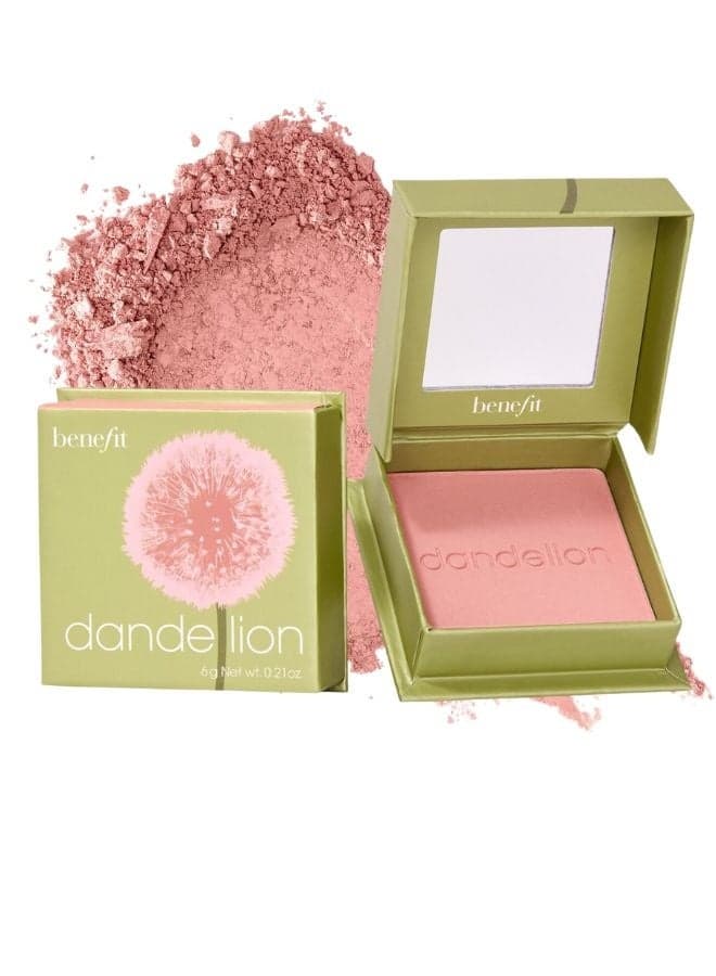 Benefit Cosmetics Dandelion Baby-Pink Brightening Blush – Soft Baby-Pink Shade, Natural Satin Finish, Buildable Brightening Color, Lightweight & Long-Wearing Powder Blush, 6 g