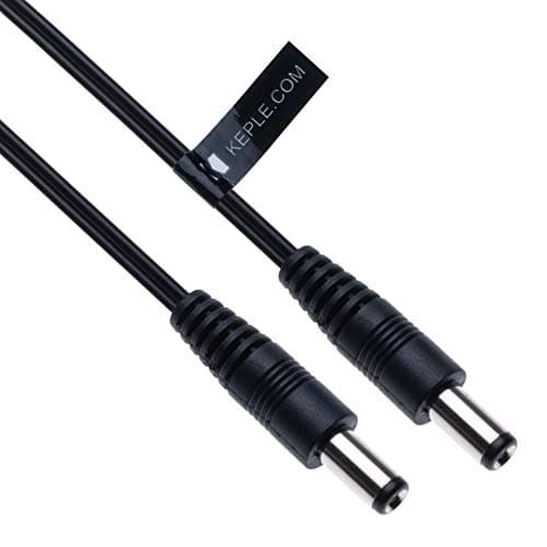 DC Power Extension Cable with 2.5mm / 5.5mm Male to Male Jack 3m / 10ft Plug Connector CCTV Cord Adapter Compatible with CCTV Security Camera, IP Camera, DVR Standalone, LED Strip Monitors (Black)
