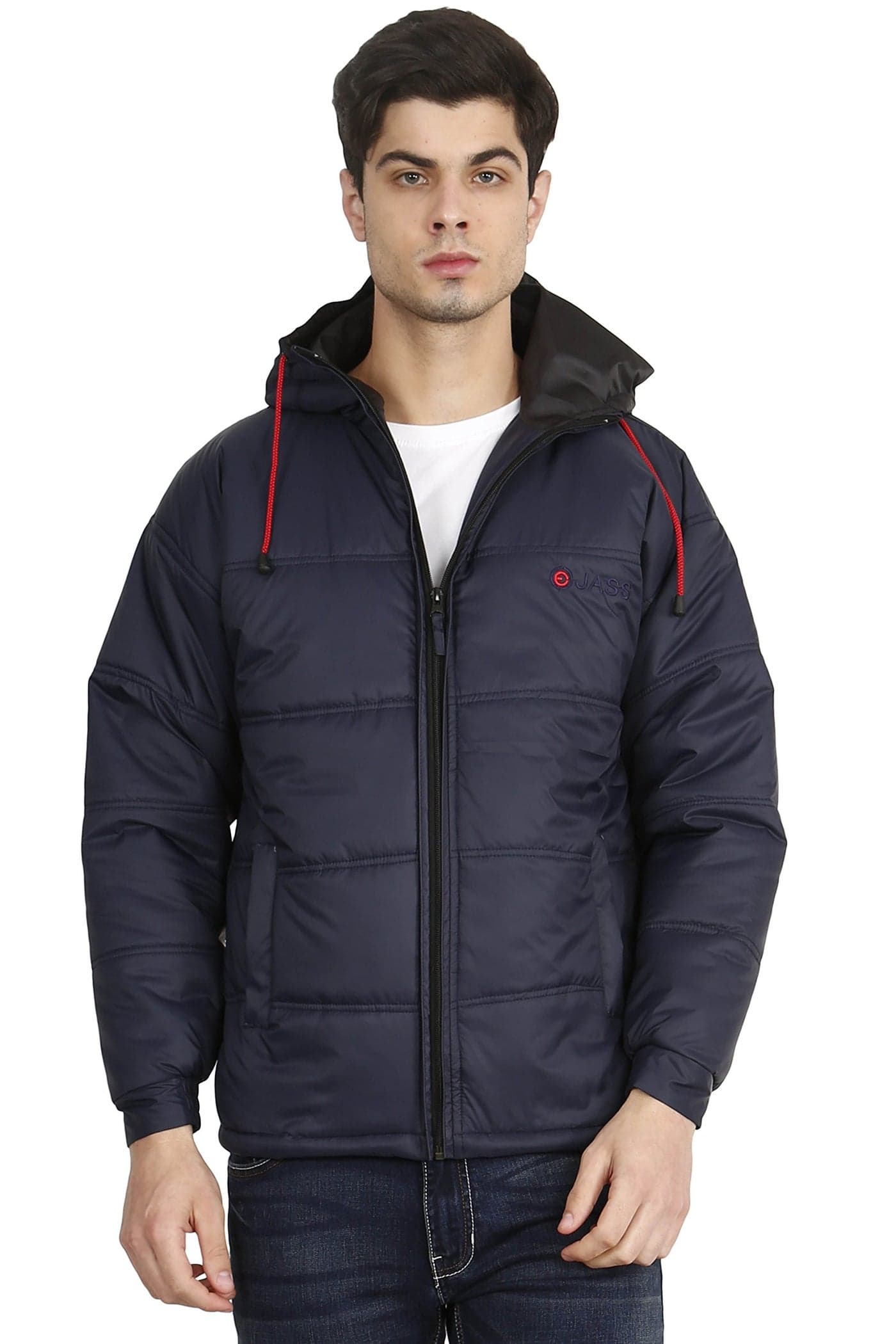 OJASS Jackets for Men Stylish Latest Puffer Winter Jacket for Men Standard Length Jacket Men Full Sleeves Bomber jackets for man winter wear with hoodie