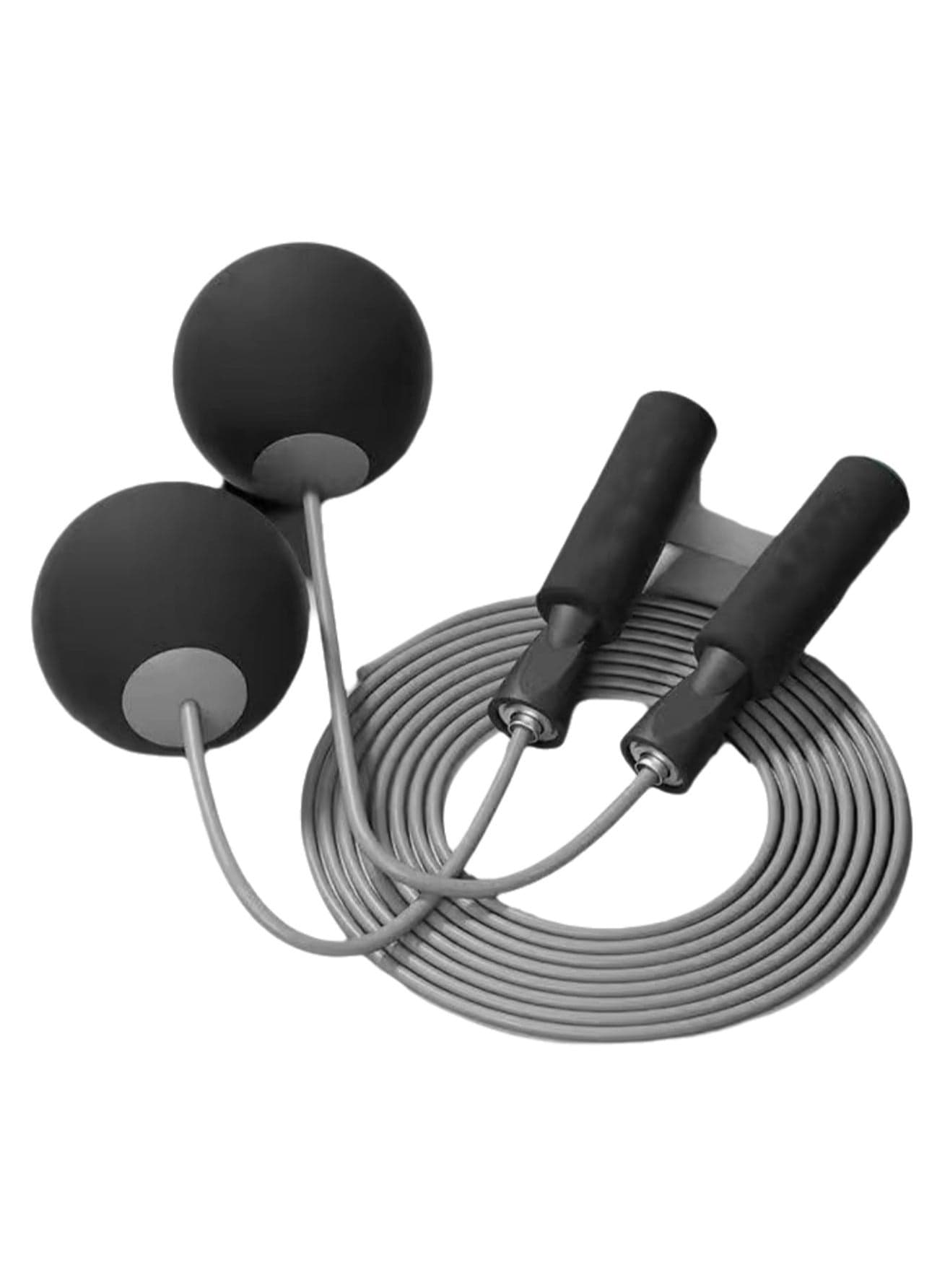 Cordless Skipping Rope Large Ball Adult Dual-Purpose Skipping Rope Sports Supplies Home Cordless Sports Weighted Skipping Rope - Black