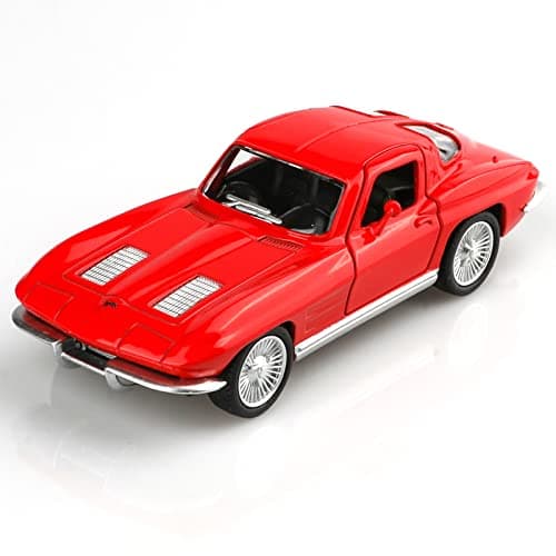 TOKAXI 136 Scale 1963 Chevy Corvette Diecast Cars ModelsPull Back Vehicles Toy CarsCars Gifts for Boys Girls