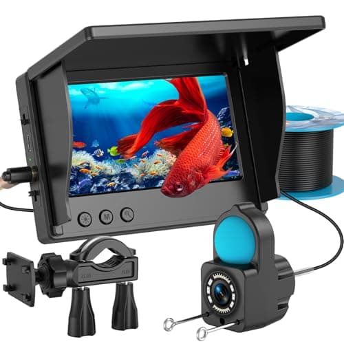 Underwater Fishing Camera TMACTIME 1080P HD Portable Fish Finder with 43 LCD Display Infrared Night Vision Light IP68 Waterproof 5000mAh Fishing Camera for Ice Lake Boat Kayak Fishing 15M