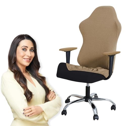 HOKIPO Gaming Chair Cover Stretchable Elastic Jacquard Computer Rotating Chair Seat Covers Slipcover (NEW-5008-CML), Camel