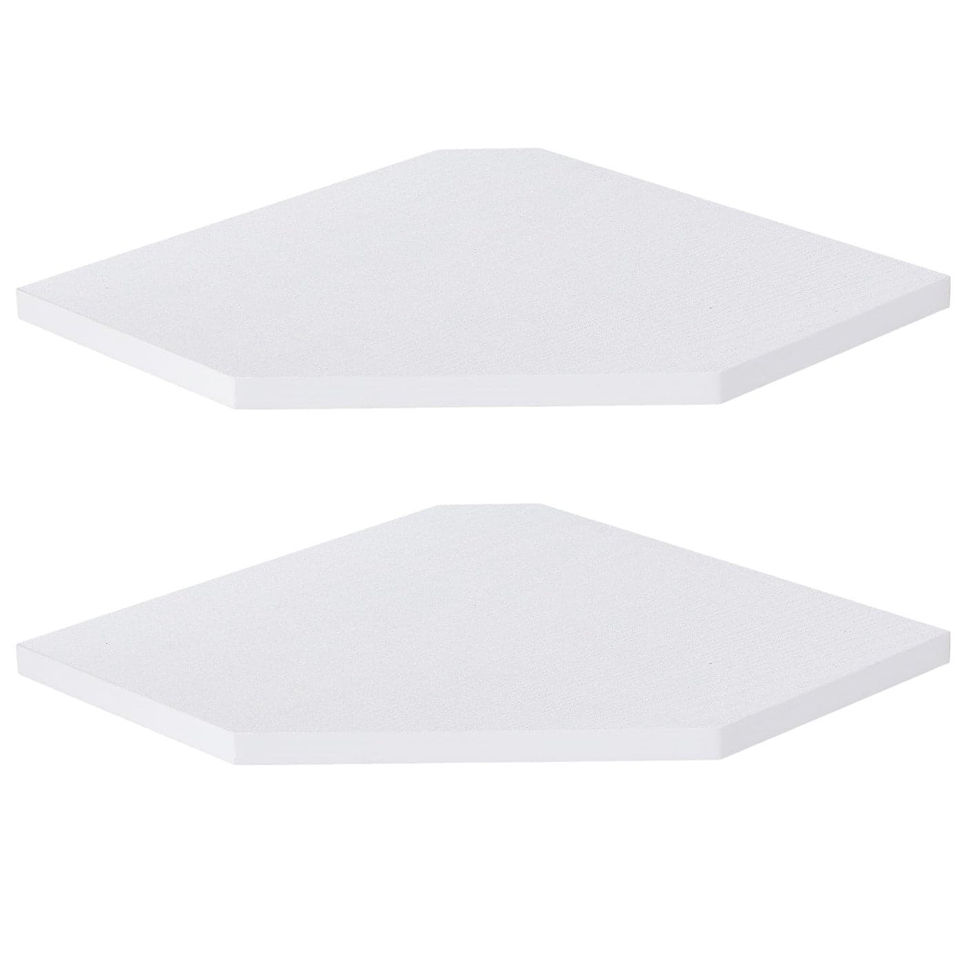 Corner Shelf Wall Mount Floating Corner Shelves Set of 2 Corner Wall Shelf Organizer Rustic Wood Wall Storage Display Shelves for Living Room Bedroom Bathroom Kitchen Rustic White