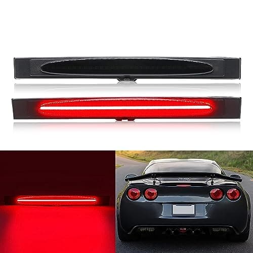 Mynoway Smoked Lens LED 3rd Third Brake Light Replacement for C6 2005-2013, Center High Mount Rear Cab Stop Lamp Replace OE 10440719