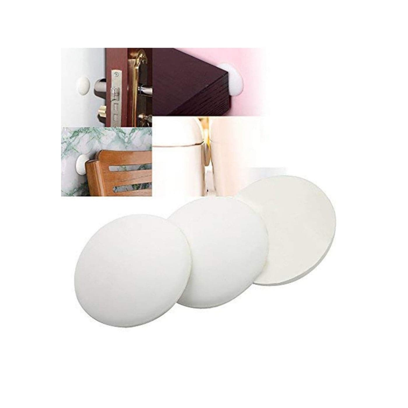 Door Stopper Wall Protector, 4 Pcs Silicone Door Knob Wall Bumper Guard with Self Adhesive for Protecting Wall, Door Handle, Refrigerator Door
