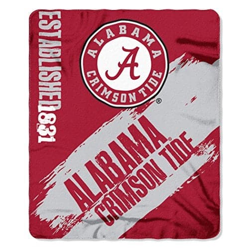 Northwest NCAA University of Alabama Crimson Tide Fleece Painted Blanket, 50" x 60", Team Colors, One Size