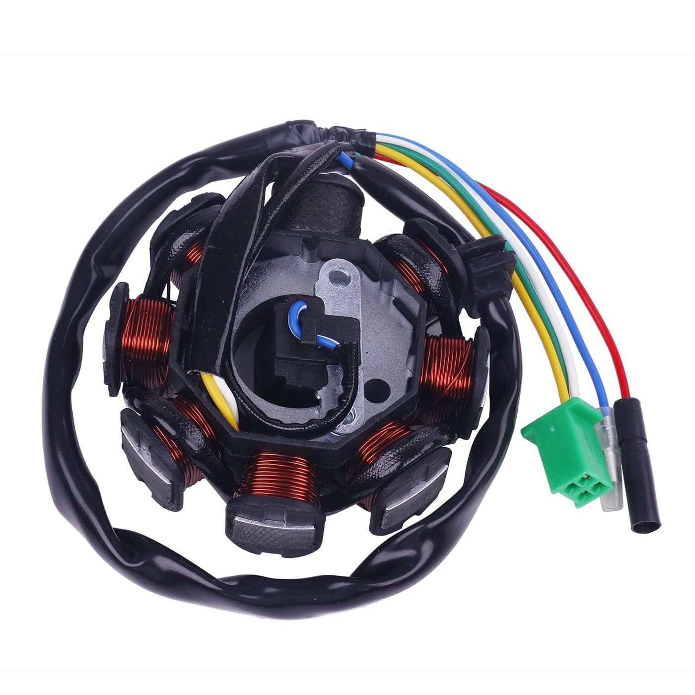 Glixal GY6 125cc 150cc 8 Coil Magneto Alternator Stator for 152QMI 157QMJ Chinese Scooter Moped ATV Go Kart Quad Engine Taotao Jonway Icebear Baja Coolster Lance SUNL Vento