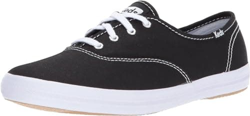 Keds Unisex Champion Lace Up Sneaker Black Canvas 55 US Women