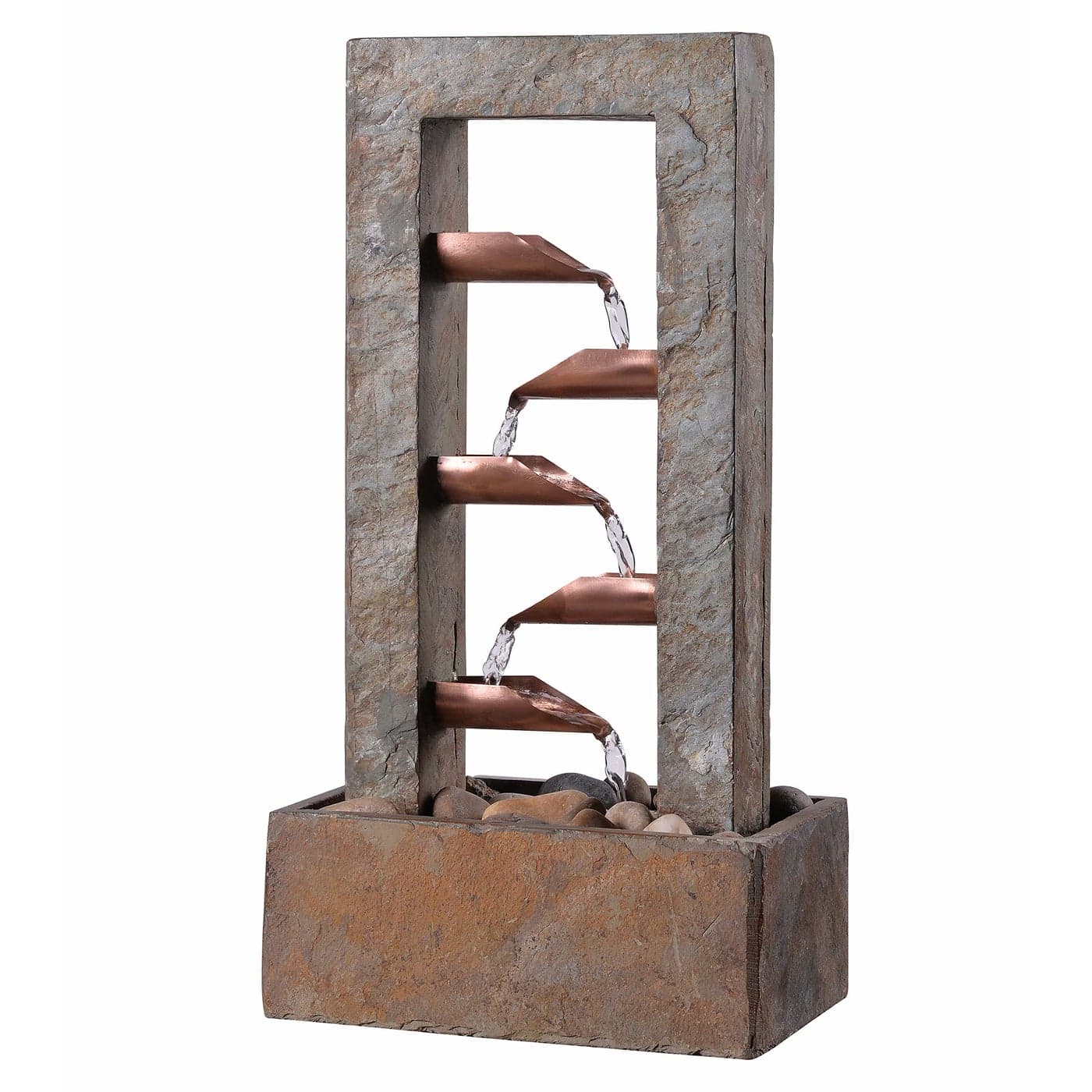 Kenroy Home 51008SLCOP Spillway Indoor Table Water Fountain Slate and Copper