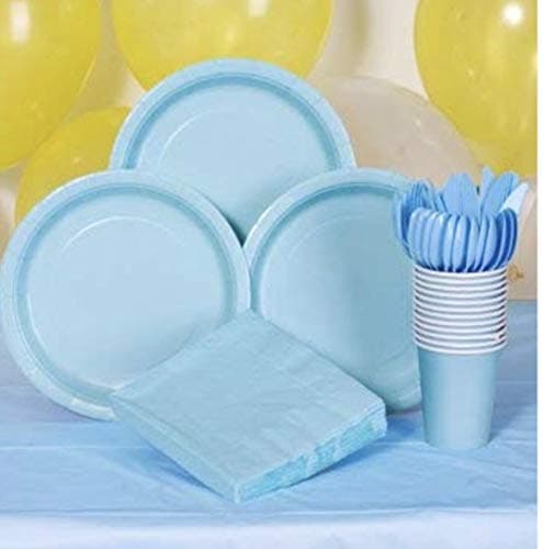 Plastic Utensils, 48-ct. Packs (16 Forks, 16 Spoons & 16 Knives) (Light Blue, Plastic Utensils 48 Ct. Packs)