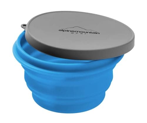 Alpine Mountain Gear Collapsible Silicone Bowl (Large (Blue))