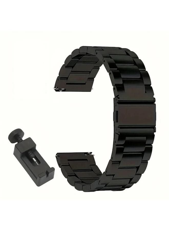 Stainless Steel Watch Band Quick Release For Galaxy Watch 7 44mm Black