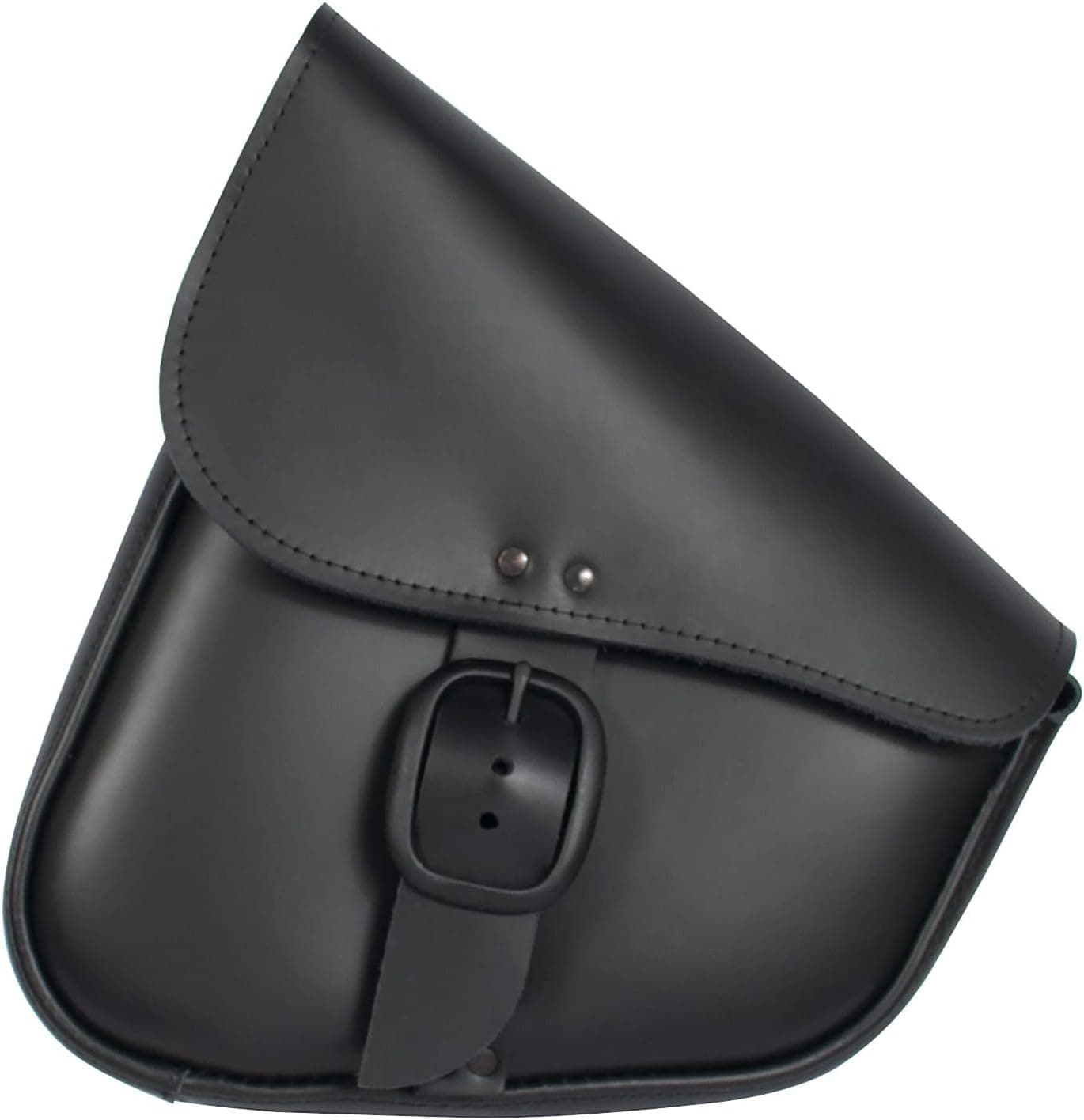 Dowco Willie & Max Black Leather Motorcycle Swingarm Bag