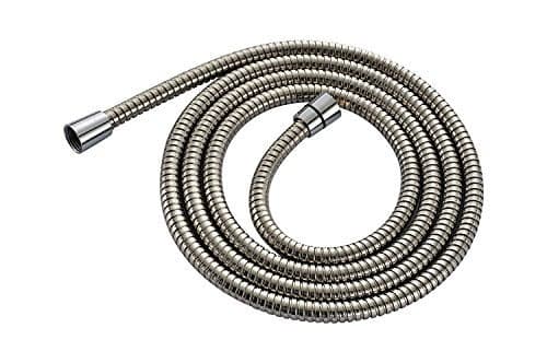 YODEL Shower Hose 96 Inches Extra Long Steel Handheld Shower head Hose with Solid Brass ConnectorChrome