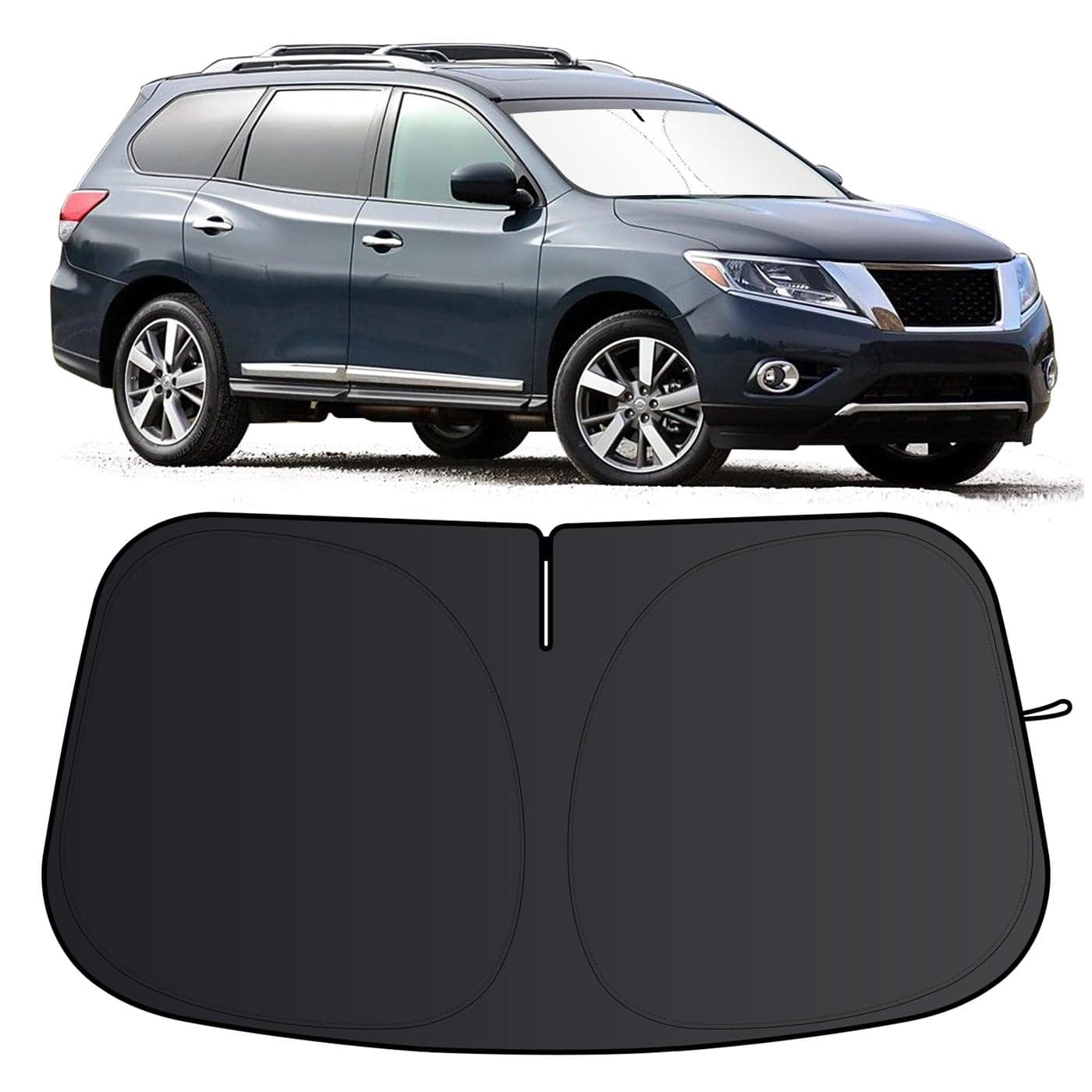 Windshield Sun Shade for Nissan Pathfinder 20132020 Foldable Sun Visor Protector for Pathfinder Accessories Sunshade Car Front Window Sunshades Blocks UV Rays