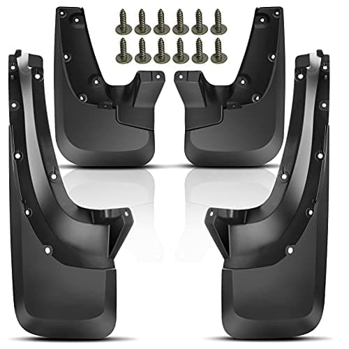 YHTAUTO Mud Flaps Splash Guards Replacement for Toyota 4Runner 2005-2009, Mudguards Mudflaps Accessories for Cars Wheel Protector with Hardware Kit, Front & Rear LH RH, 4Pcs Set Black