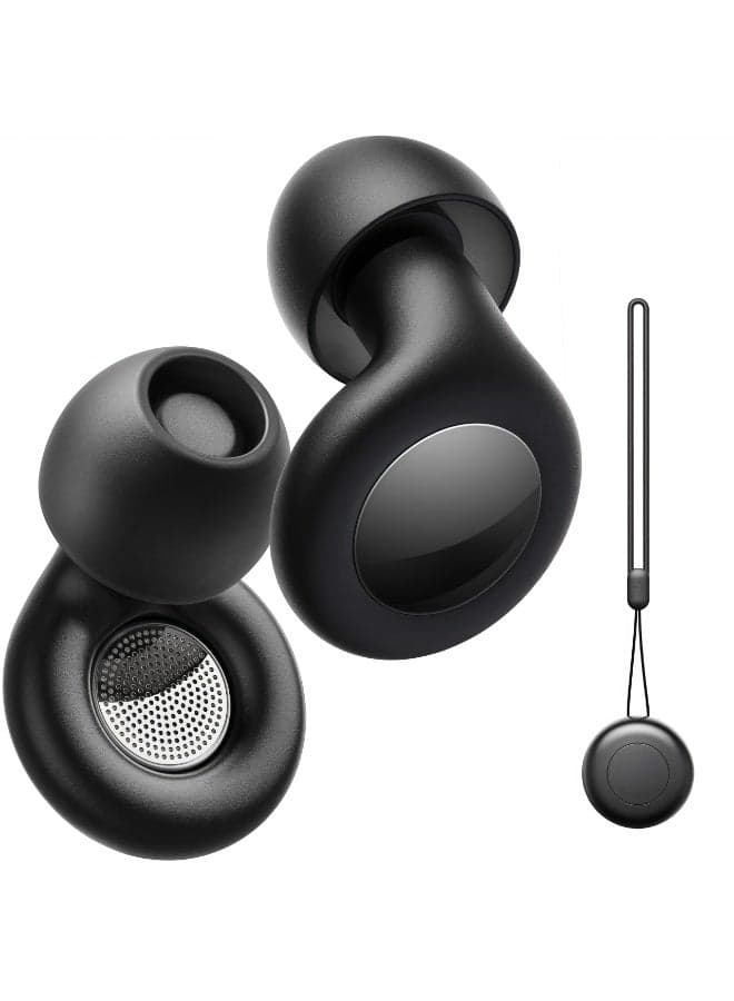 Ear Plugs, Ear Plug for Sleeping Noise Cancelling, Reusable & Washable Earplugs with 30 dB, Ear Protection for Sleeping, Focus, Swimming (Black)