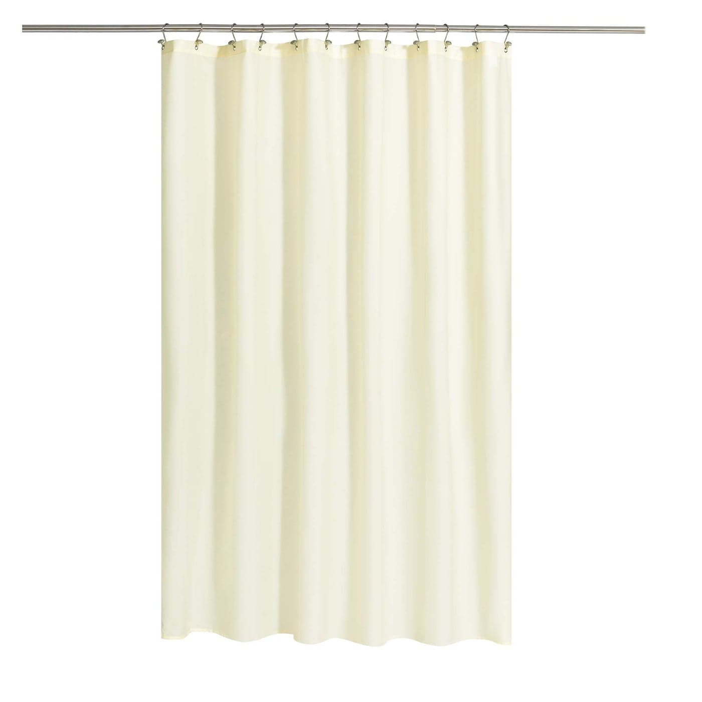 NY HOME Fabric Shower Curtain or Liner with Magnets Cream Shower Curtain for Bathroom with Hotel Quality Machine Washable Sand 72x72