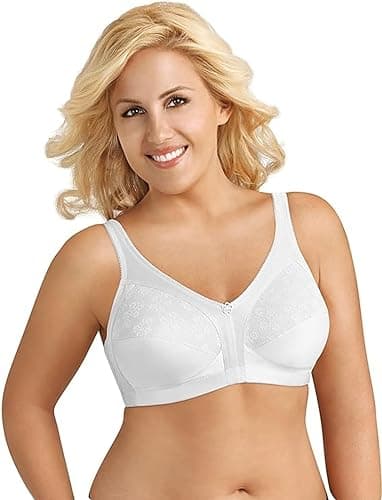Exquisite Form Womens Intimate Apparel Side Shaping With Lace 5100548 Bra, White, 42C US