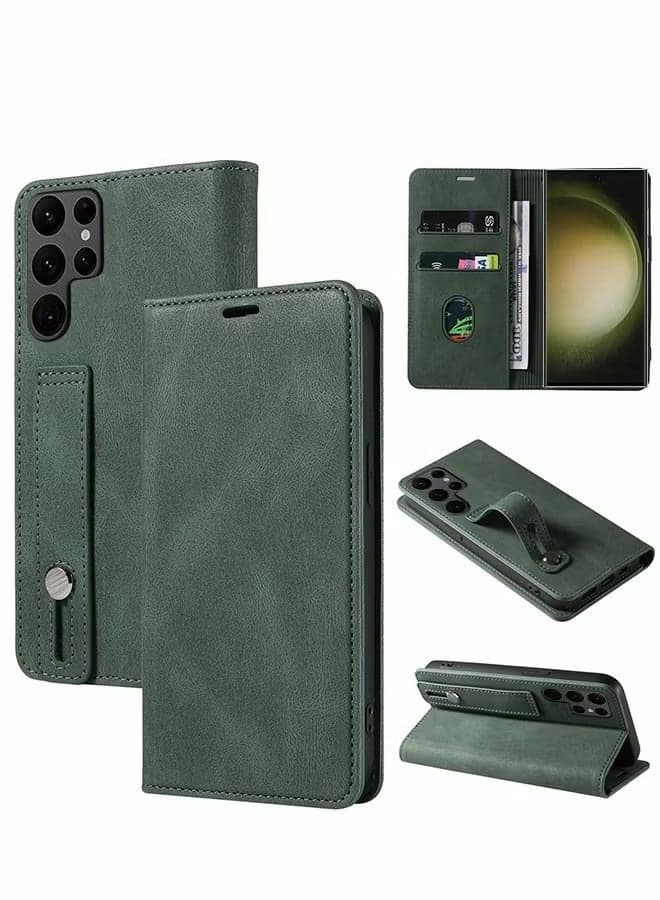 For Samsung Galaxy S23 Ultra Case,Luxury Leather Wallet Cover, Leather Wallet Case Classic Design with Card Slot and Magnetic Flip Flip Folding Case for Galaxy S23 Ultra Phone Shell 6.8''