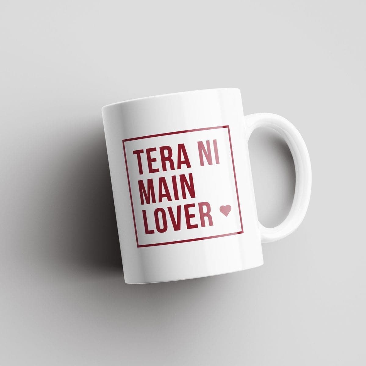 Craft Maniacs Diljit Dosanjh Tera Ni Main Lover Themed Printed White 350 ML Ceramic Mug Best Gift for Chak De Phatte Lovers