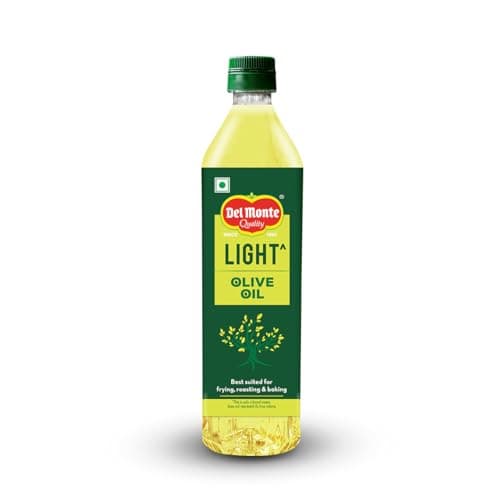 Del Monte Light Olive Oil (Imported) | Extra Light in Flavour & Aroma | Ideal for Everyday Indian Cooking – Deep Frying, Curries, Roasting & Sauteing | High MUFA & Rich in Antioxidants | 1L PET Bottle