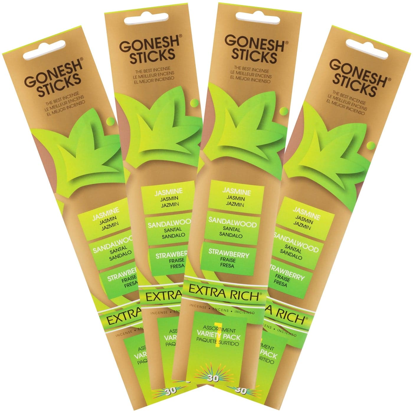 Gonesh Extra Rich Variety 1 Incense 4 Pack