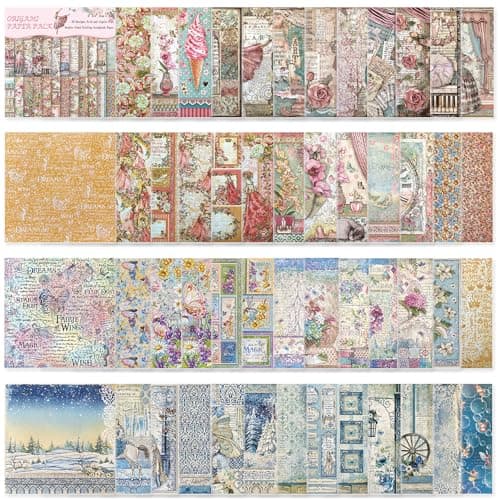 Origami Paper Kit 50 Sheets 70GSM 6 Inch Square Double Sided Color 50 Vivid Japanese Washi Chiyo Colors for Hand Crafts Origami Paper Arts CreativityFlower Fairy