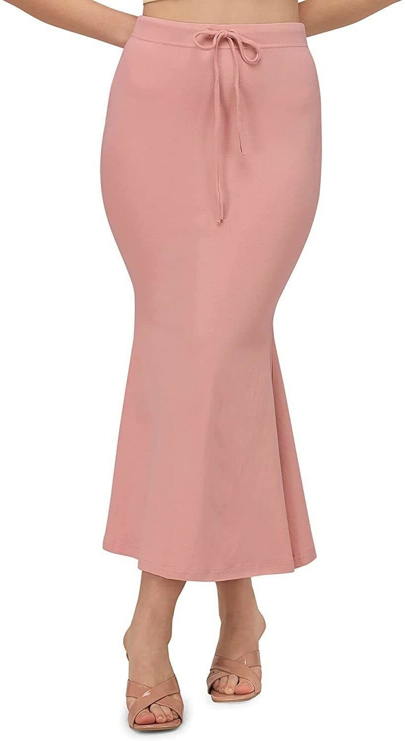 ELLITI Women's Cotton Lycra Blended Full Elastic and Fit Tummy Tucker, Full Leg Cover, Stretchable, Saree Shapewear for Ladies, Petticoat Skirts for Women, Shape Wear Dress for Sari Silhouette Shaper