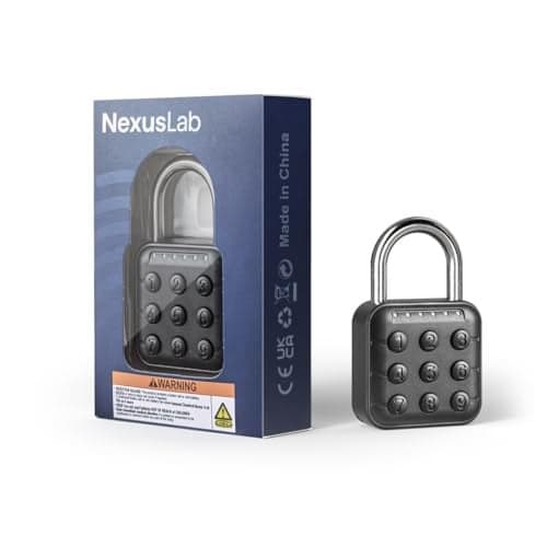 NexusLab High-Security 6 Digit Combination Padlock: IP67 Rated, Corrosion-Resistant Zinc Alloy, Anti-Corrosion, for Gym/School/Travel, Privacy Safe, Supports (Manual)