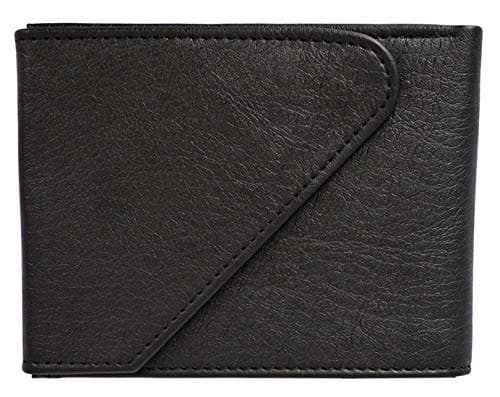 Sunshopping men's Black synthetic leather wallet (Black)