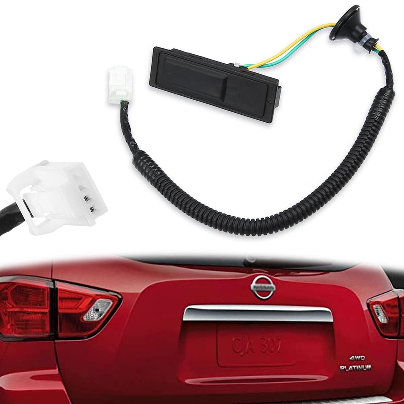 EVniko Trunk Lid Release Switch Compatible for Nissan Pathfinder 20132019 Replace Rear Liftgate Open Release Switch 253803JA0B