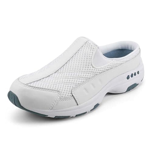 Easy Spirit womens Traveltime Mule, White 130, 8.5 US