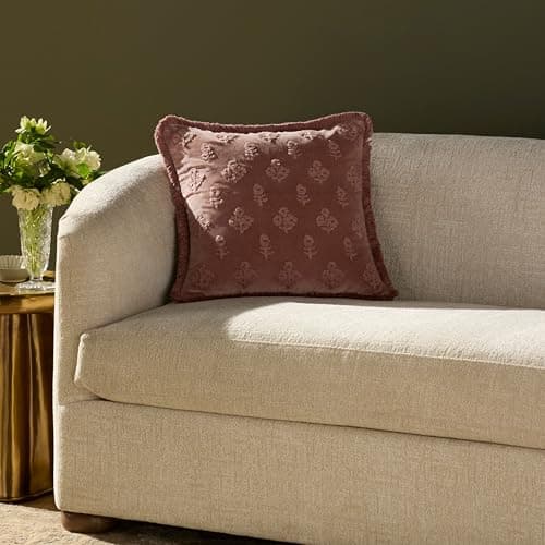 Loloi Chris Loves Julia Darla Collection PCJ0025 Mauve 18'' x 18'' Cover Only Pillow