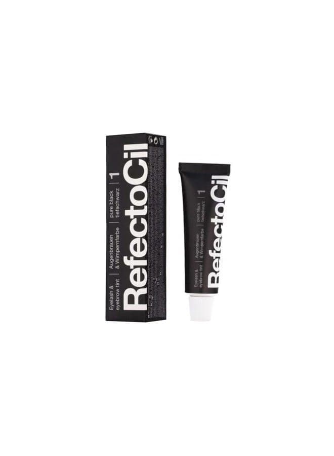 Refecto Cil Henna Eyebrow and Eyelash Color Gel 15 ml, 1-Black