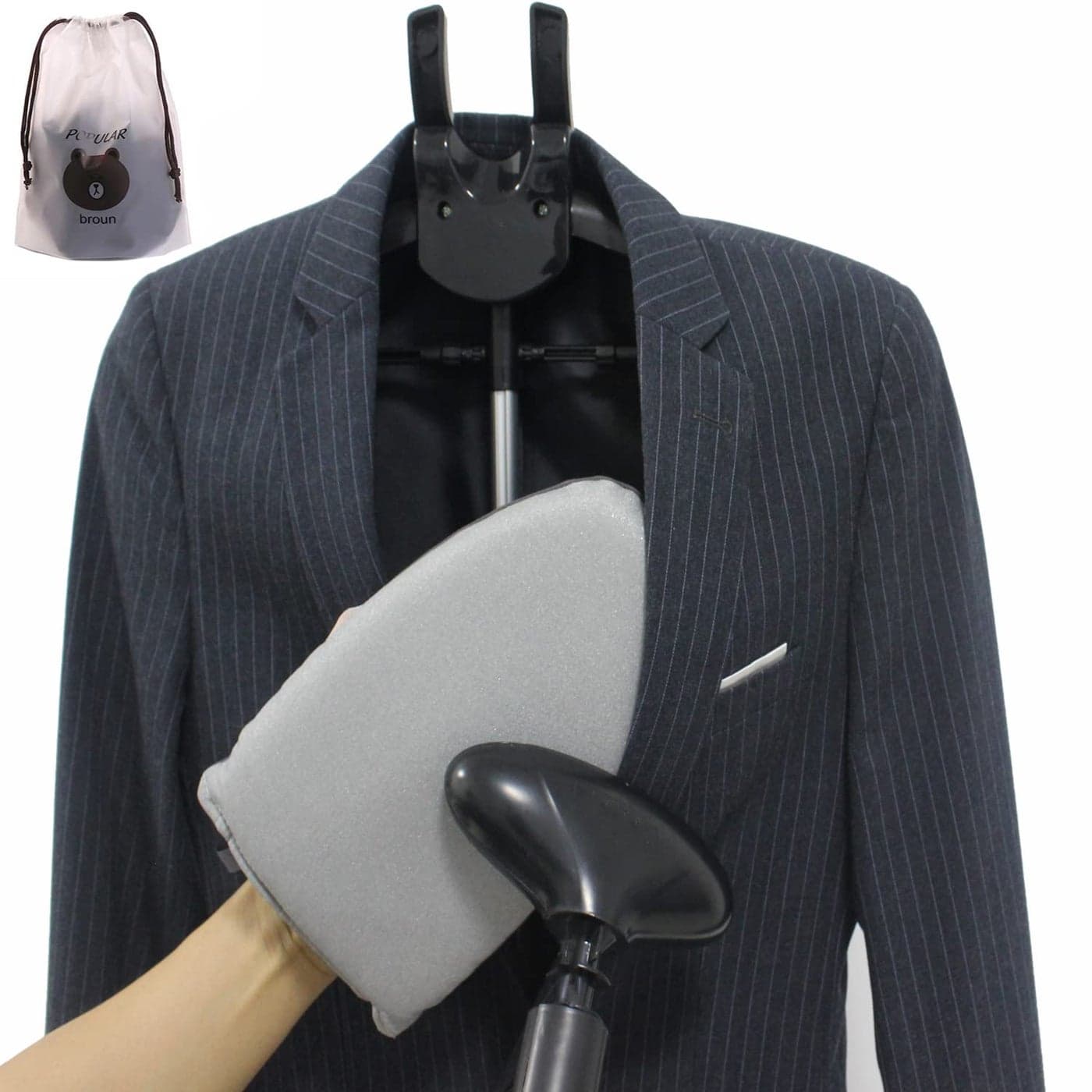 Garment Steamer Ironing Gloves with Finger LoopHanging Garment ironing machine boardStanding ironing machineAnti steam glovesHeat resistant clothing steam engine gloves Grey