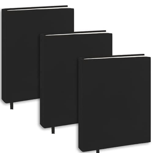 KICNIC Black Book Covers 3 Pack, 6"x9" Stretchable Book Sox Suitable for Most Hardcover Books, Up to 8.5”X9.5”, Washable and Reusable Protective Cover for Textbooks