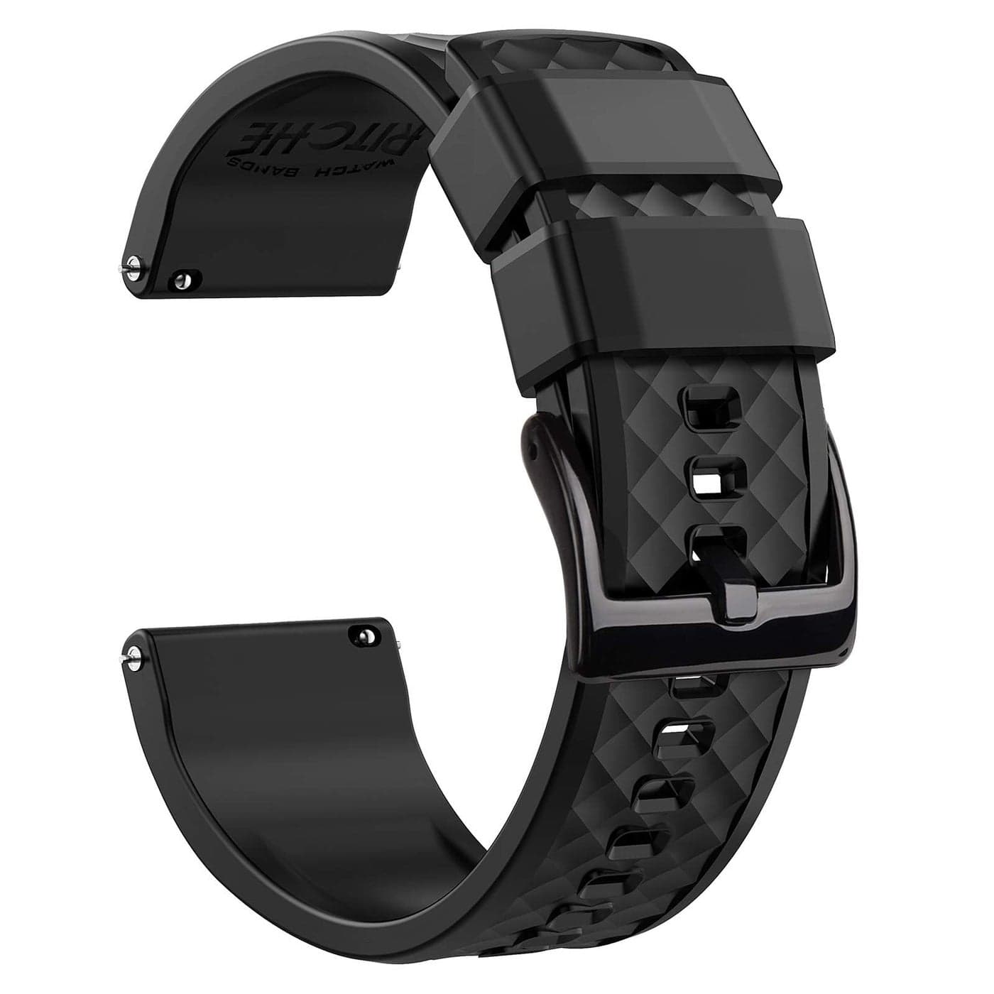 Ritche 24mm Silicone Watch Bands Quick Release Rubber Watch Bands for Men, Valentine's day gifts for him or her