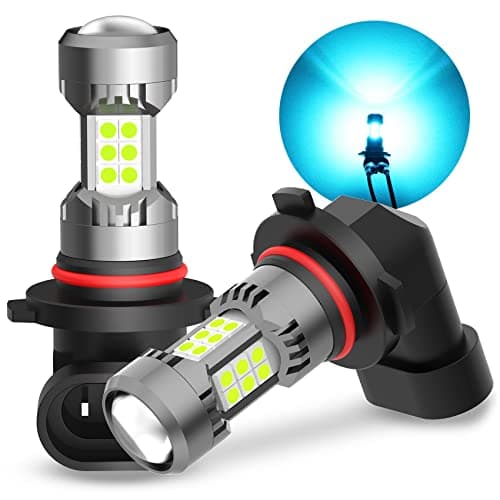 PHINLION 9006 LED Fog Light Bulbs Ice Blue, 3200 Lumens Super Bright 3030 30-SMD 9006 HB4 Fog Lights, Non-Polarity, Pack of 2