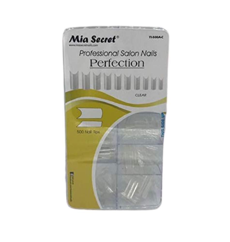 Mia Secret Nail Tip Perfection 500 pcs Clear Or Natural Pick Yours 500 Clear